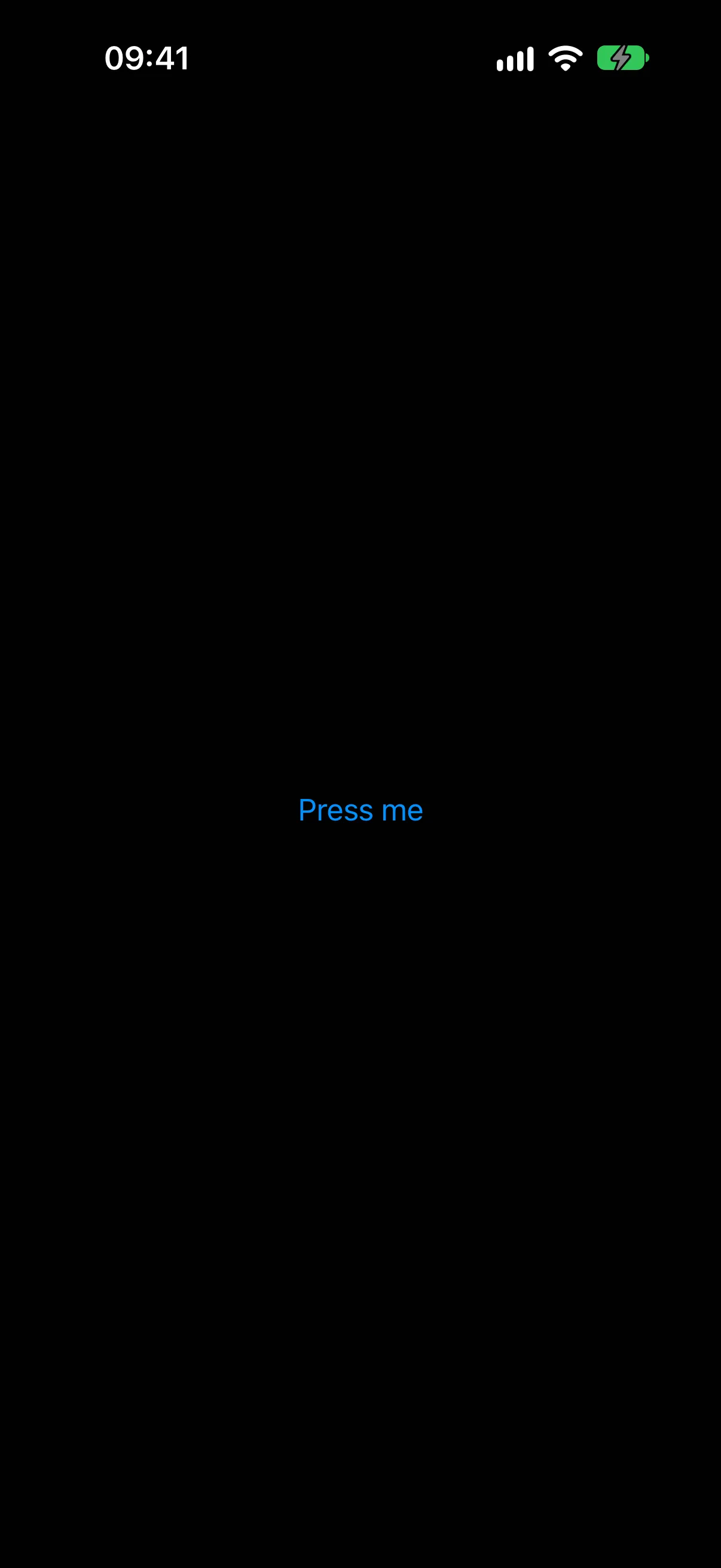 一个蓝色的 Press me 按钮