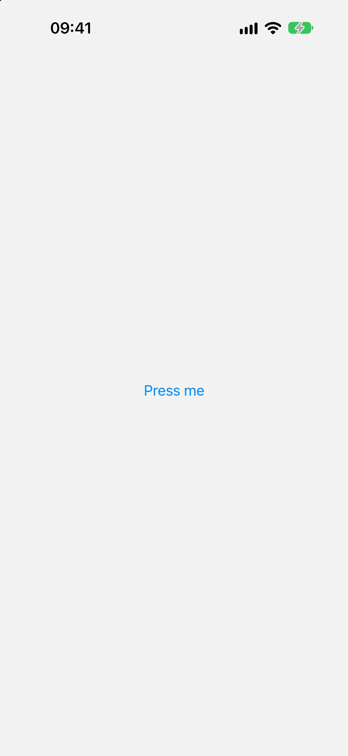一个蓝色的 Press me 按钮