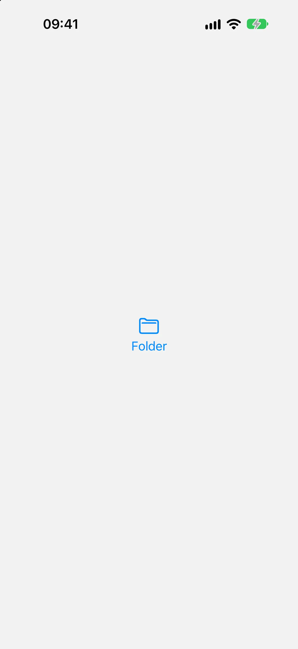 一个文件夹图标位于标签 Folder 上方的按钮