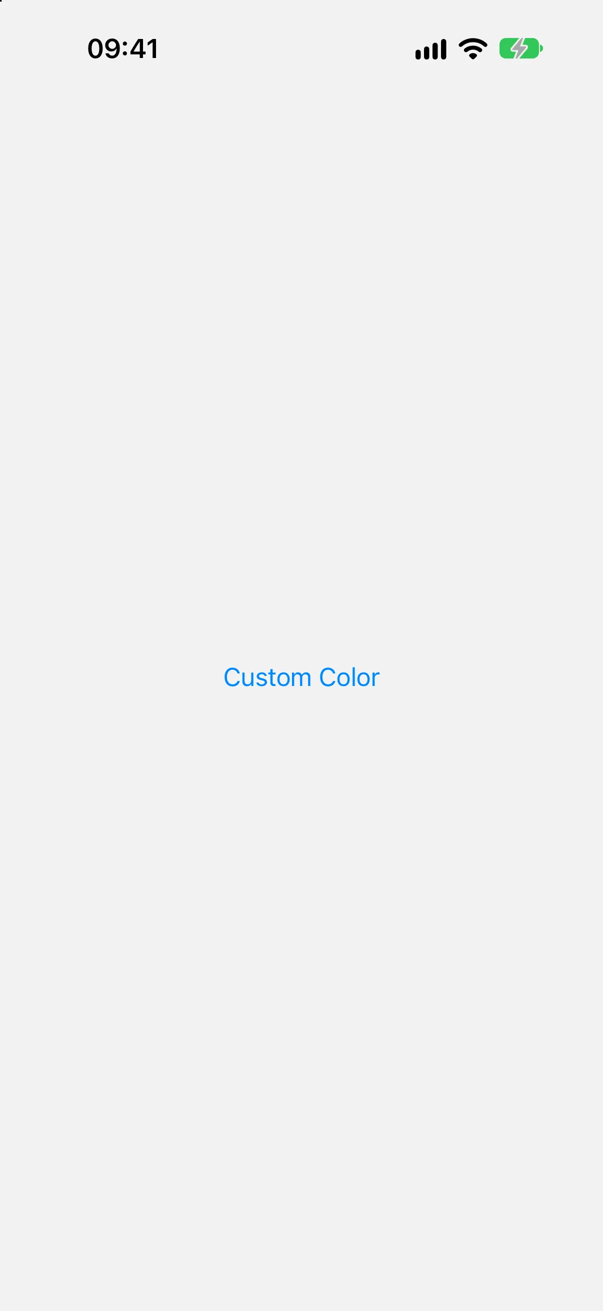 一个着色为番茄红的 Custom Color 按钮