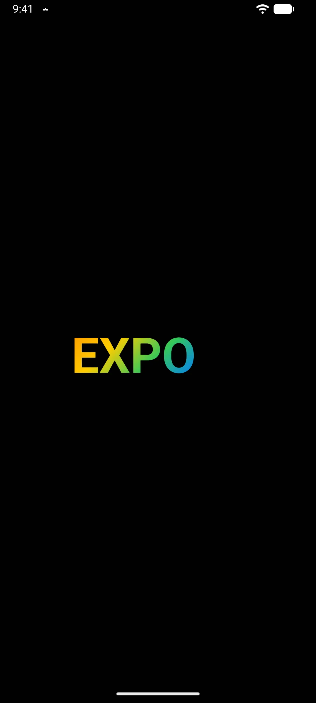 填充彩虹渐变的 EXPO 一词