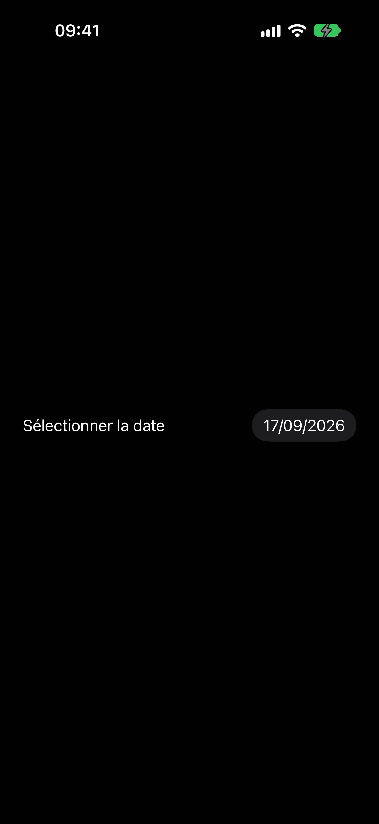 标签为 Sélectionner la date、以法语显示日期的选择器