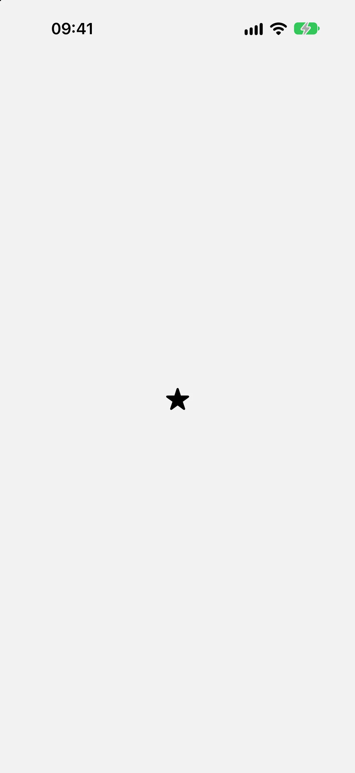 以默认大小渲染的星形 SF Symbol