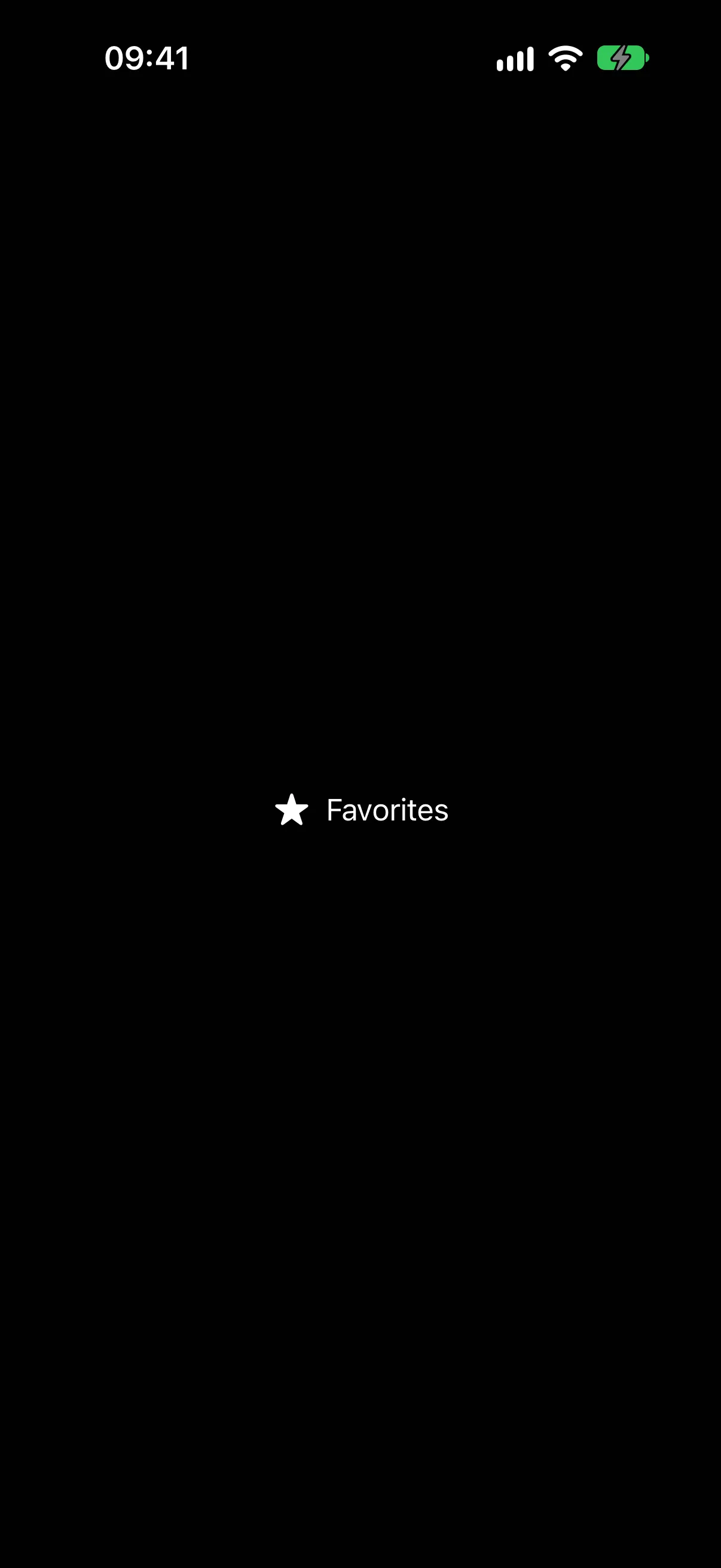 标题 Favorites 旁边的一个星形 SF Symbol