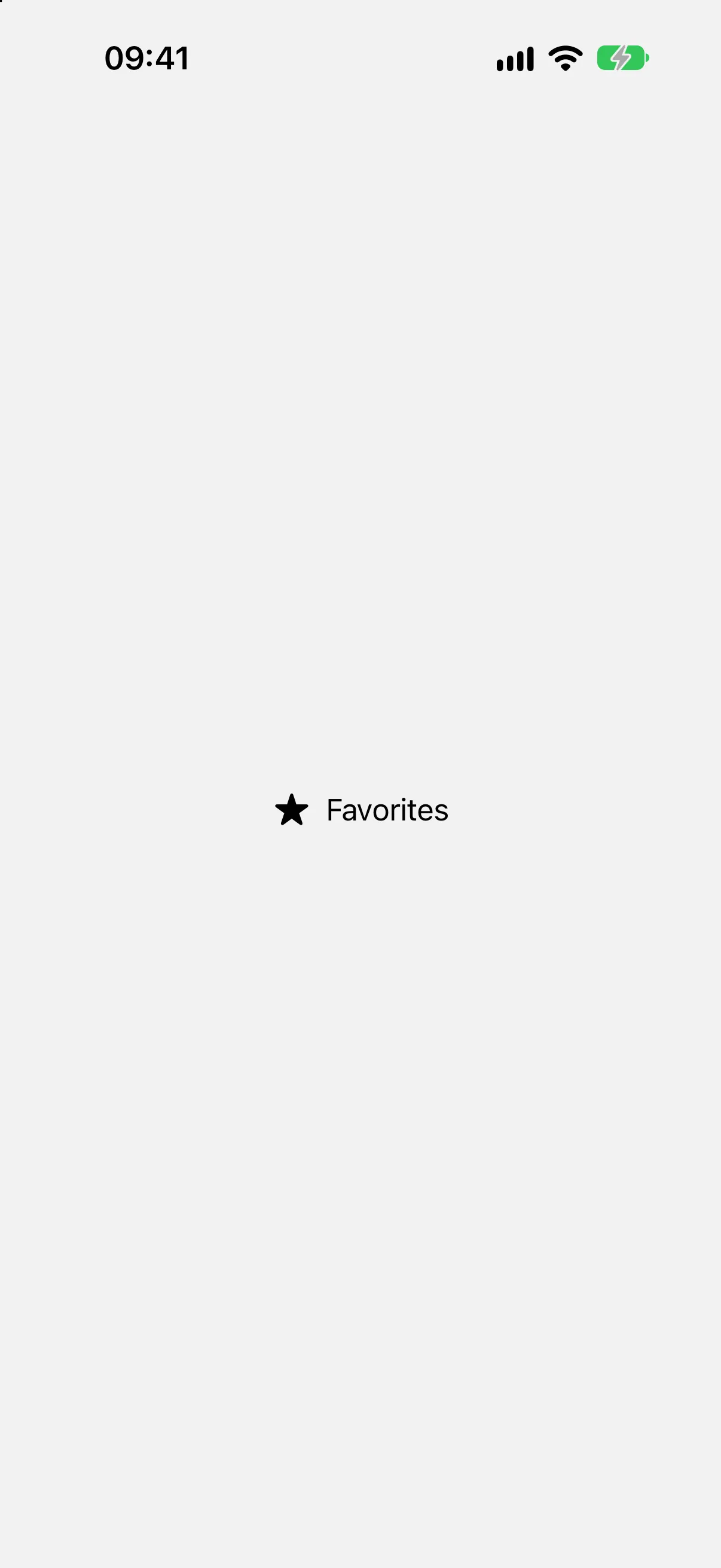 标题 Favorites 旁边的一个星形 SF Symbol