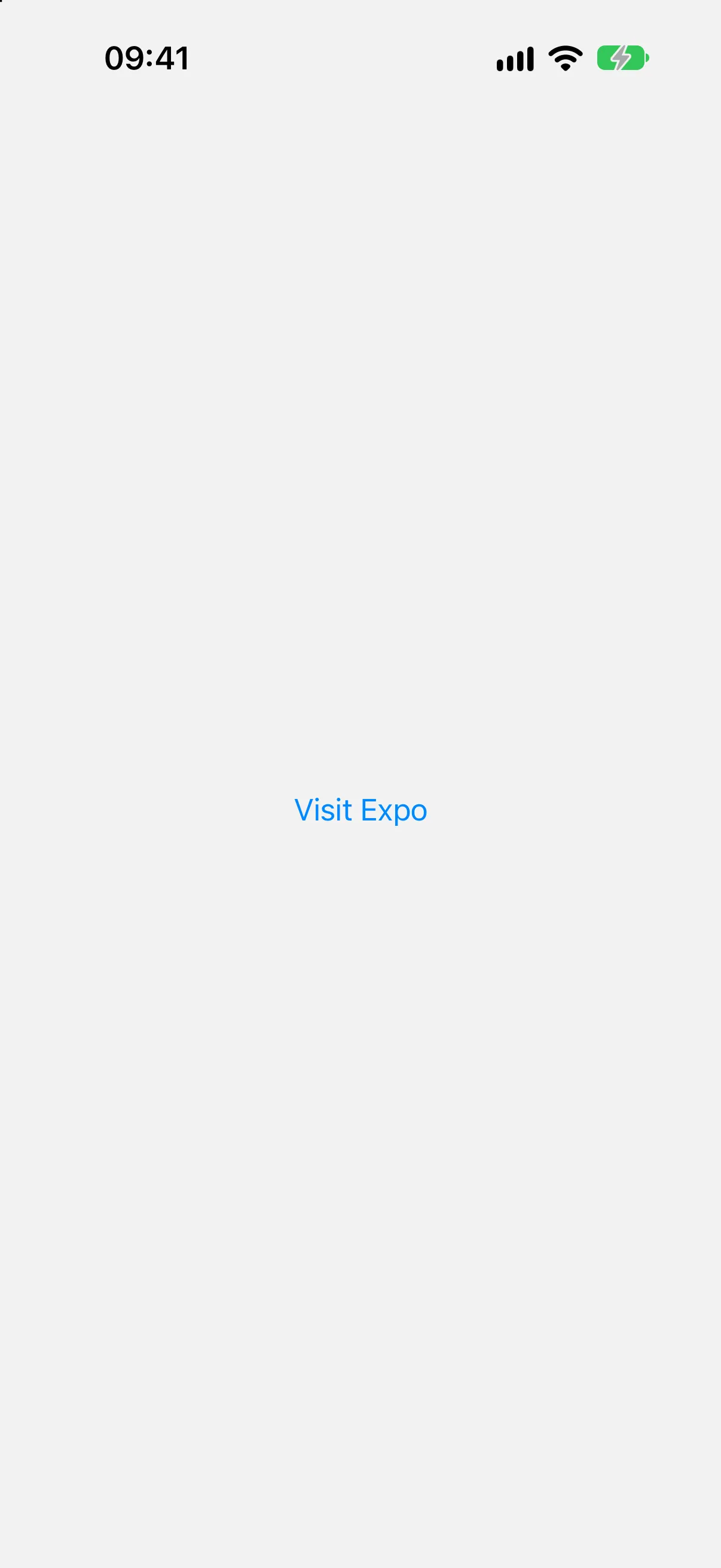 一个蓝色的访问 Expo 文本链接