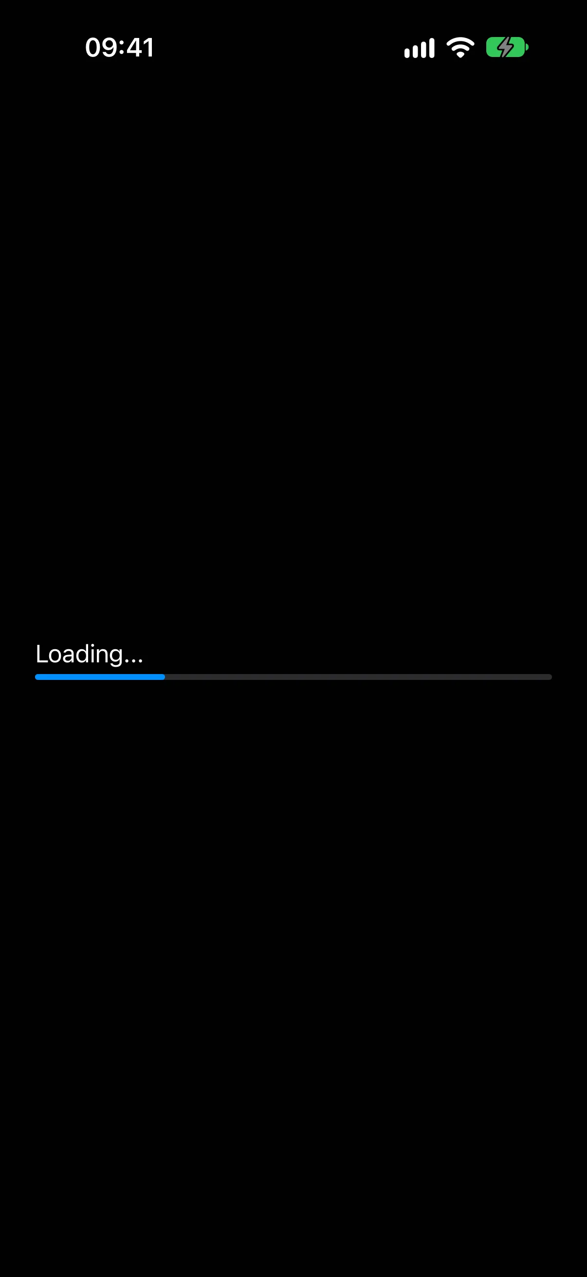 填充至四分之一的进度条，其上方带有 Loading 标签