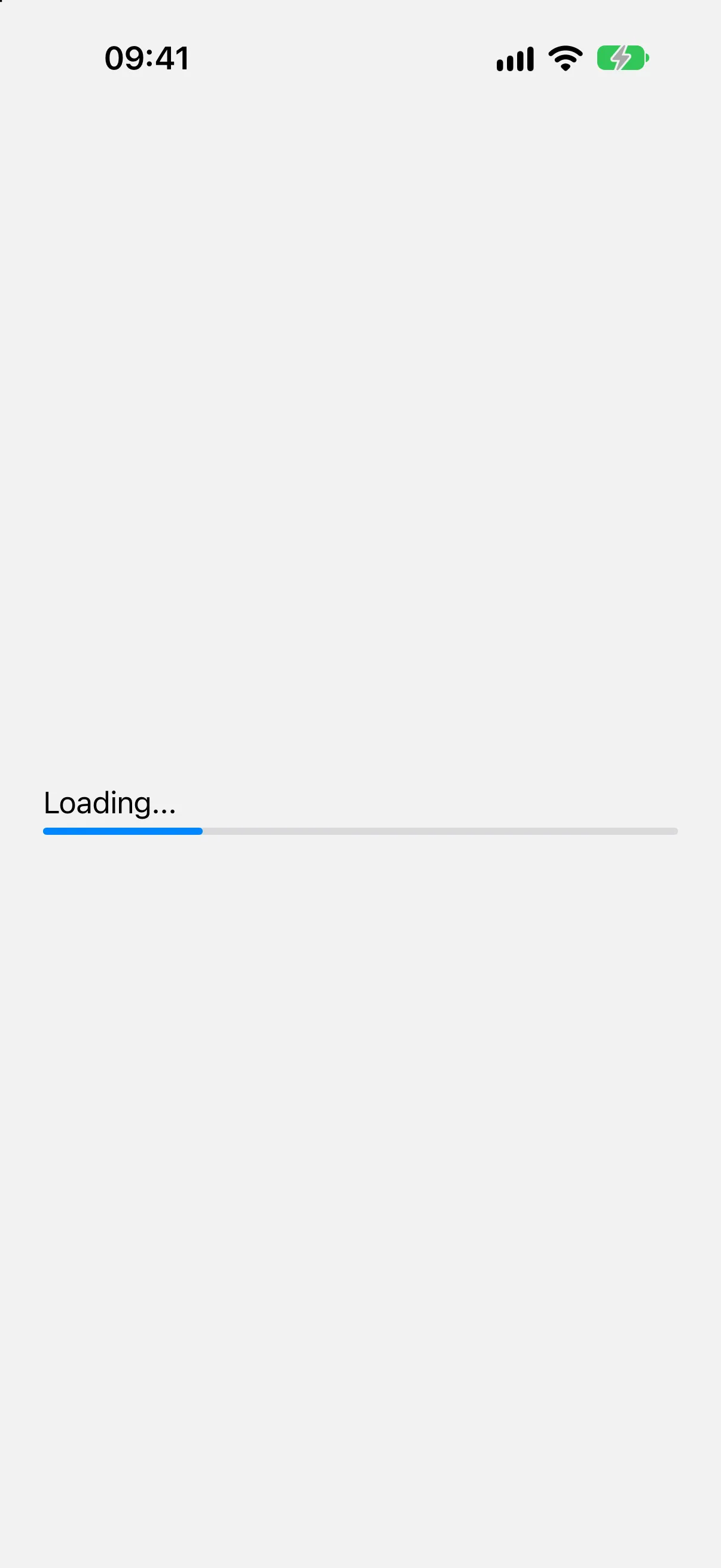 填充至四分之一的进度条，其上方带有 Loading 标签