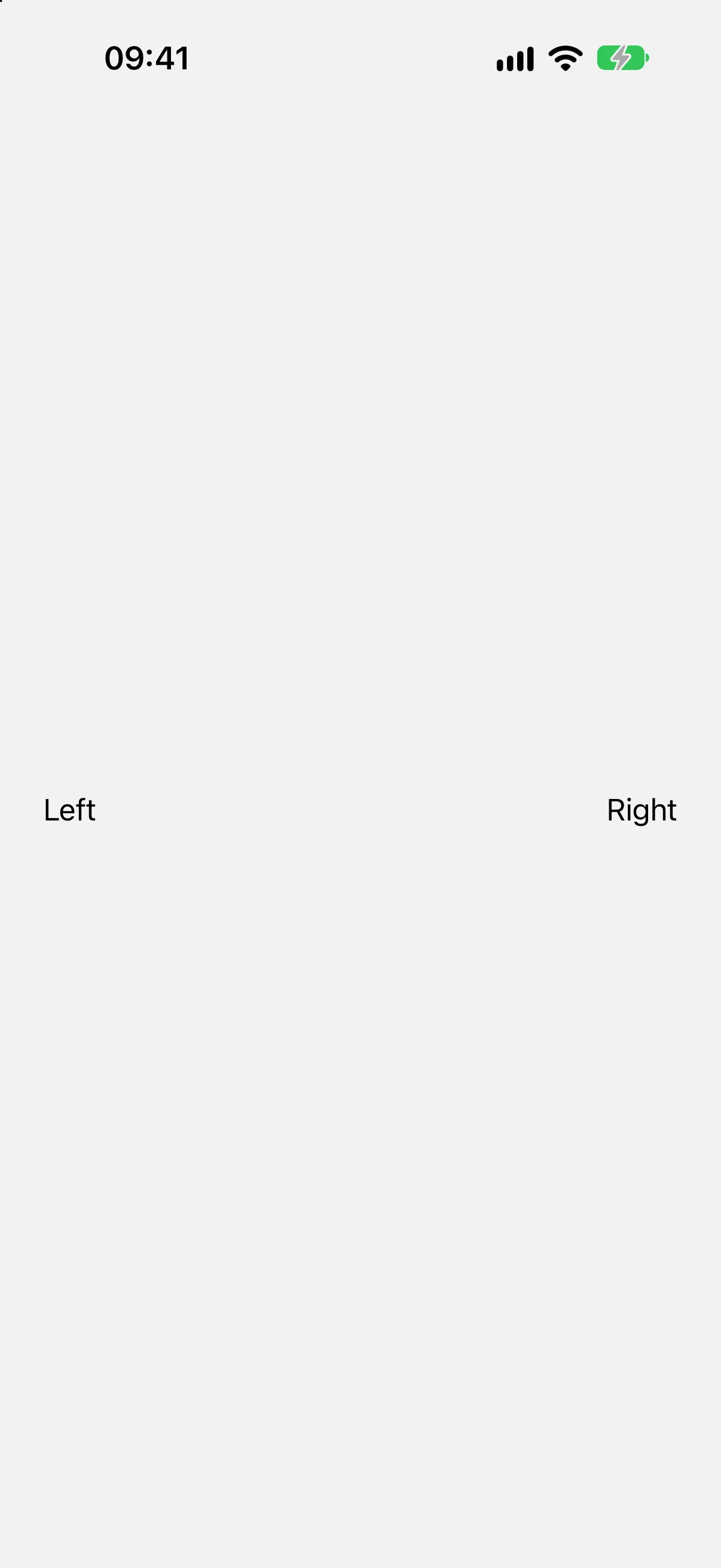 同一行的前导边缘显示单词 Left，尾随边缘显示单词 Right
