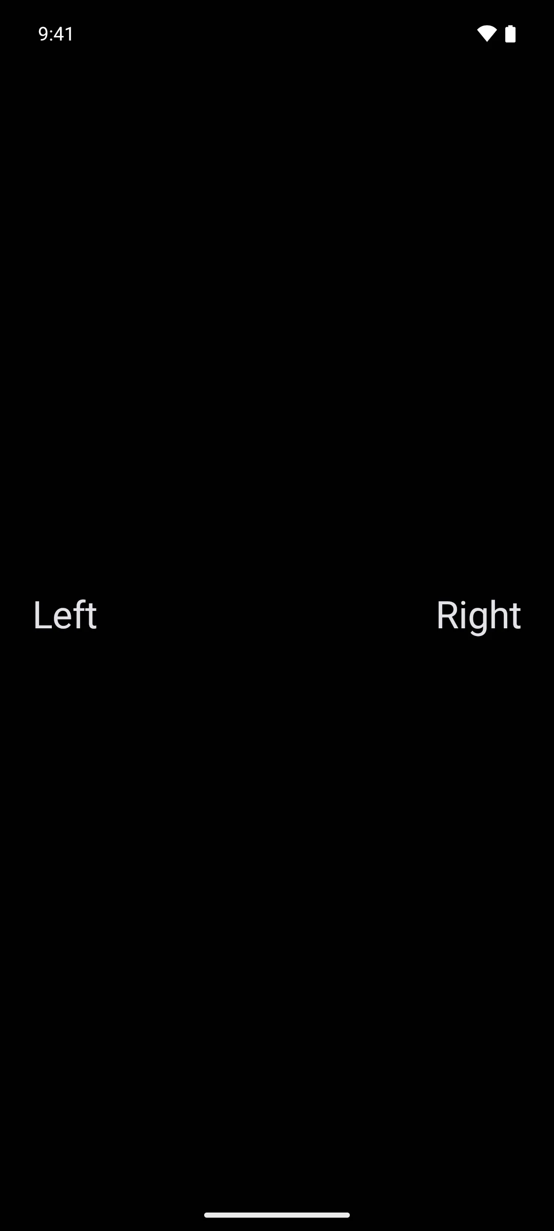 标签 Left 和 Right 被带权重的 spacer 推到一行的两端
