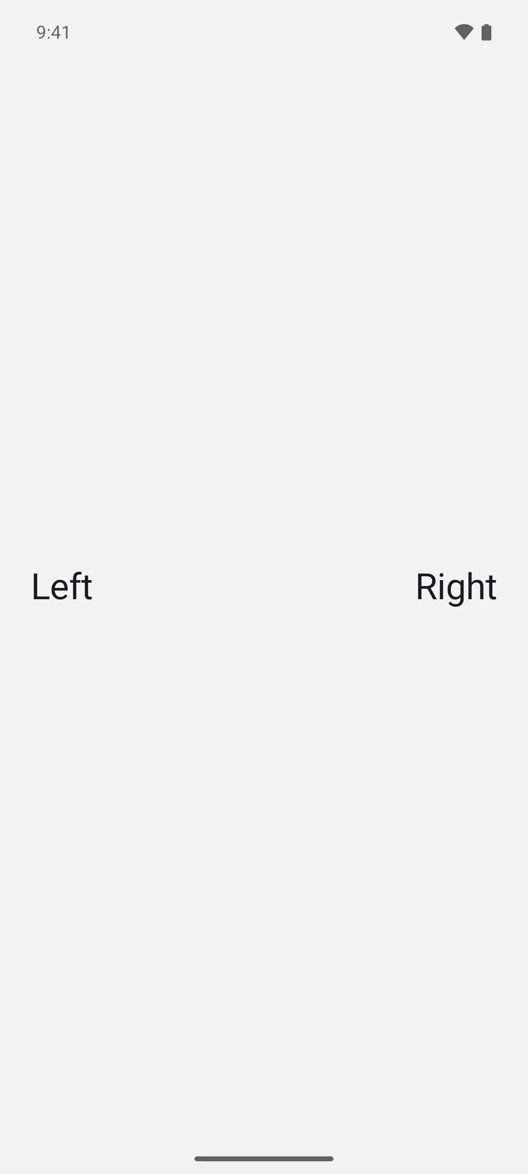 标签 Left 和 Right 被带权重的 spacer 推到一行的两端