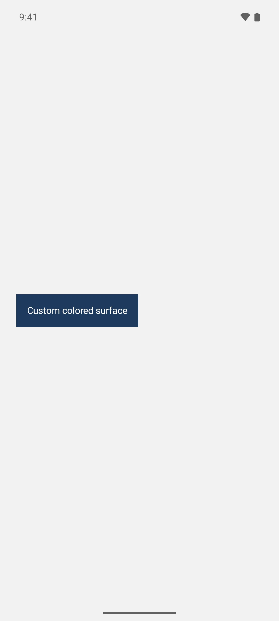 一个带白色文本的深海军蓝 Surface 面板