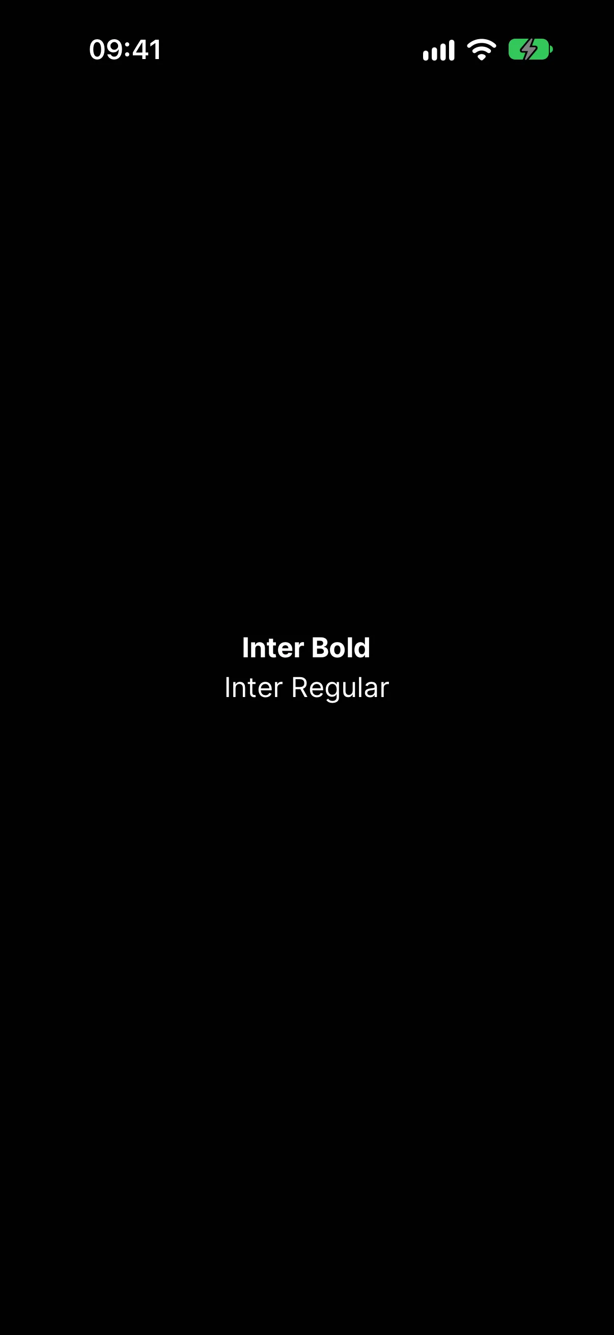 两行文本，上方为 Inter Bold，下方为 Inter Regular