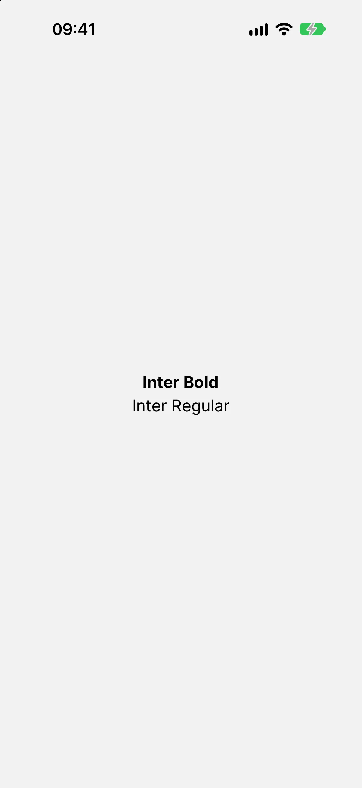 两行文本，上方为 Inter Bold，下方为 Inter Regular