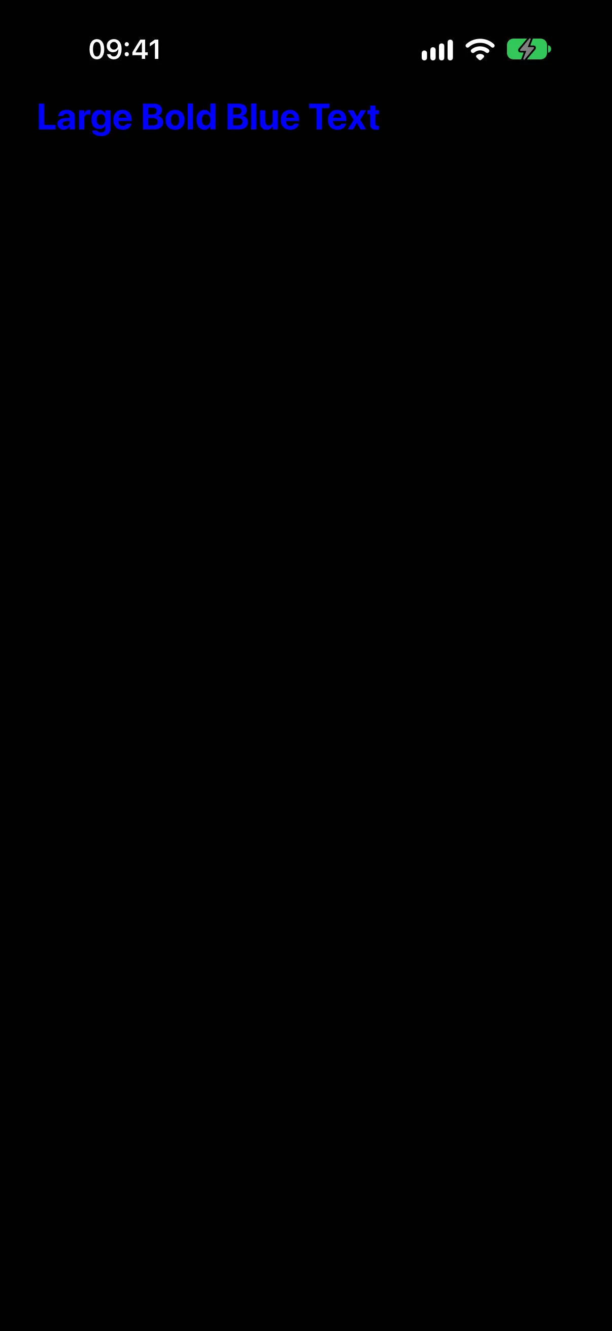 以大号粗体蓝色字体显示的 Large Bold Blue Text