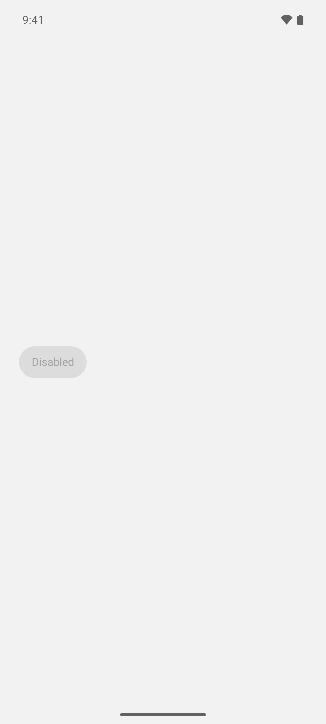 一个暗淡且不可交互、标记为 Disabled 的切换按钮