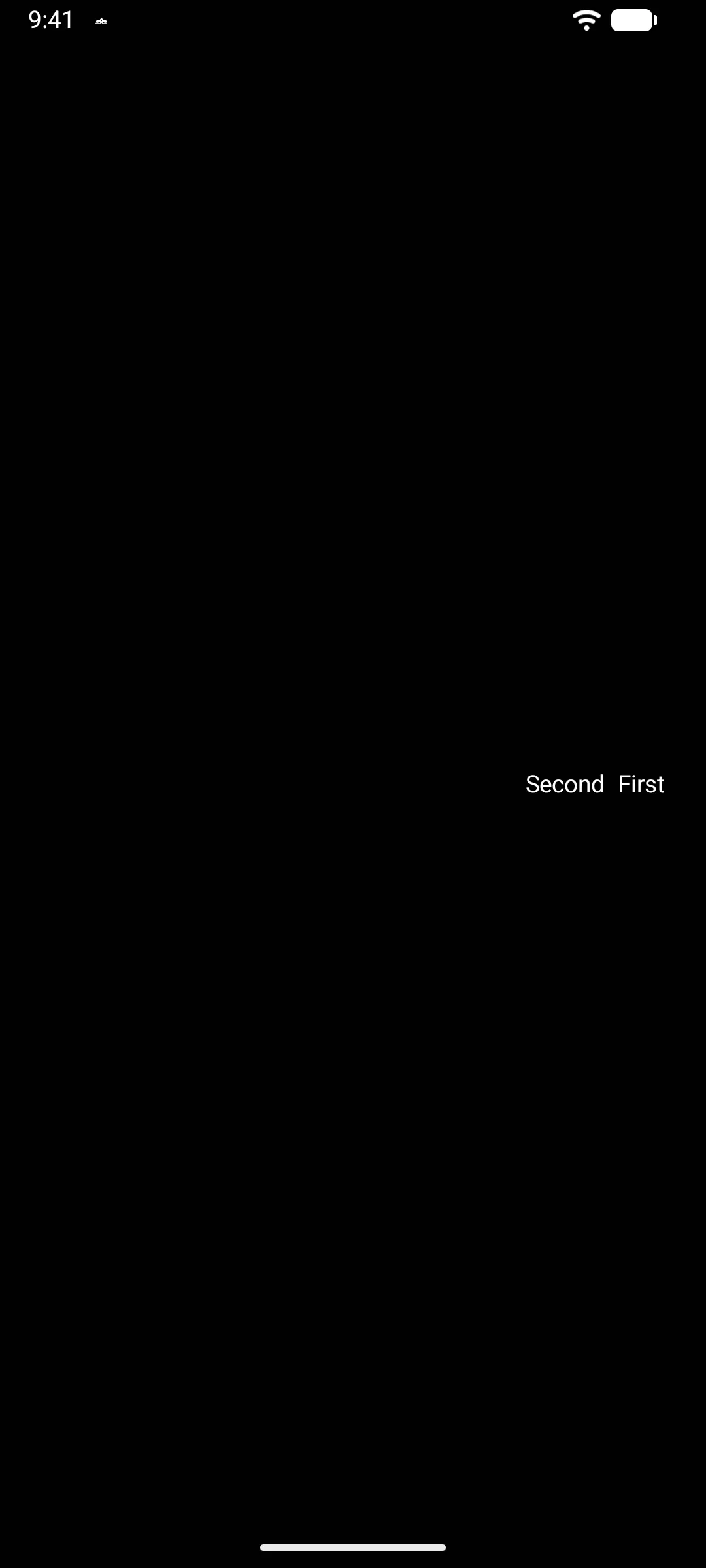 从右到左排列的两个标签，其中 Second 位于 First 之前