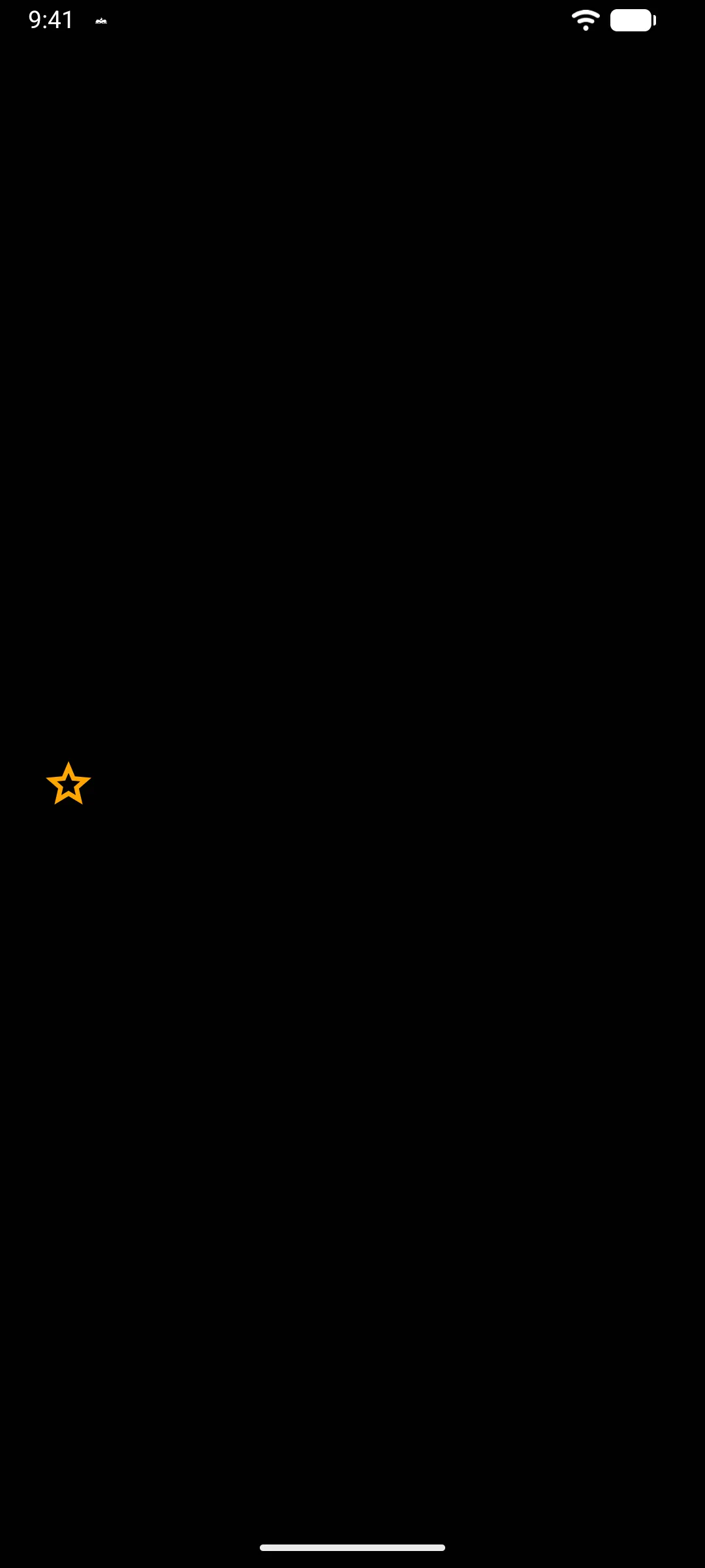 使用 Material Symbol 绘制的大型橙色星形