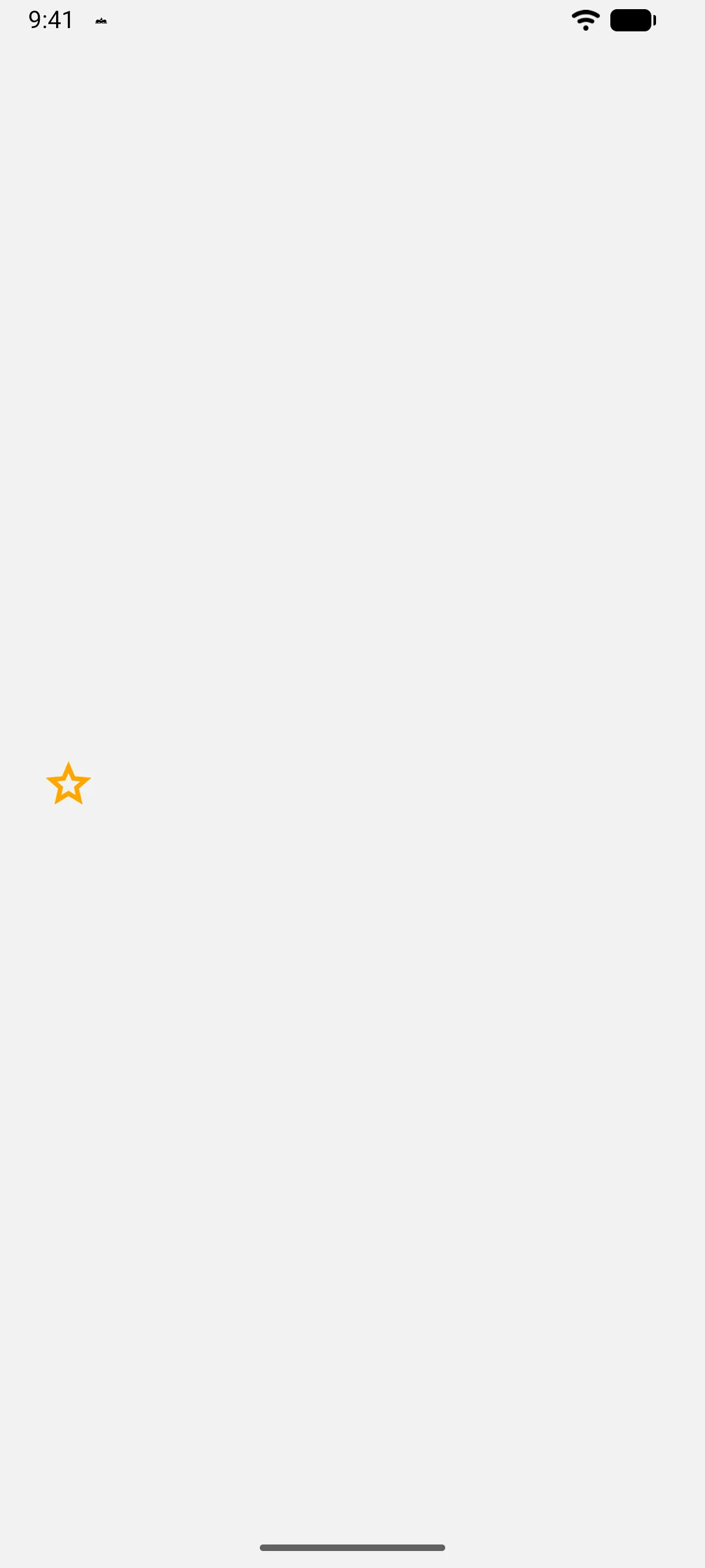 使用 Material Symbol 绘制的大型橙色星形