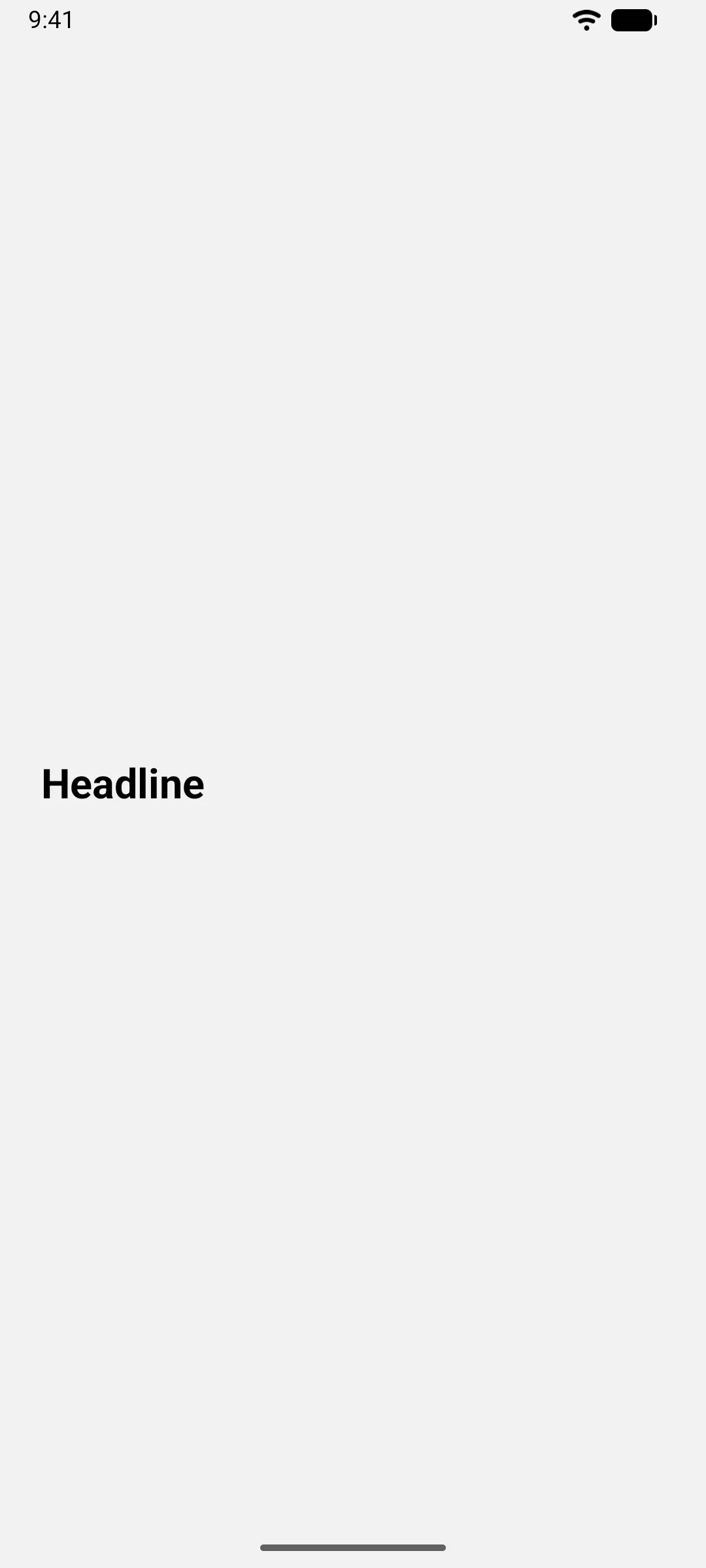 使用大号粗体显示的单词 Headline