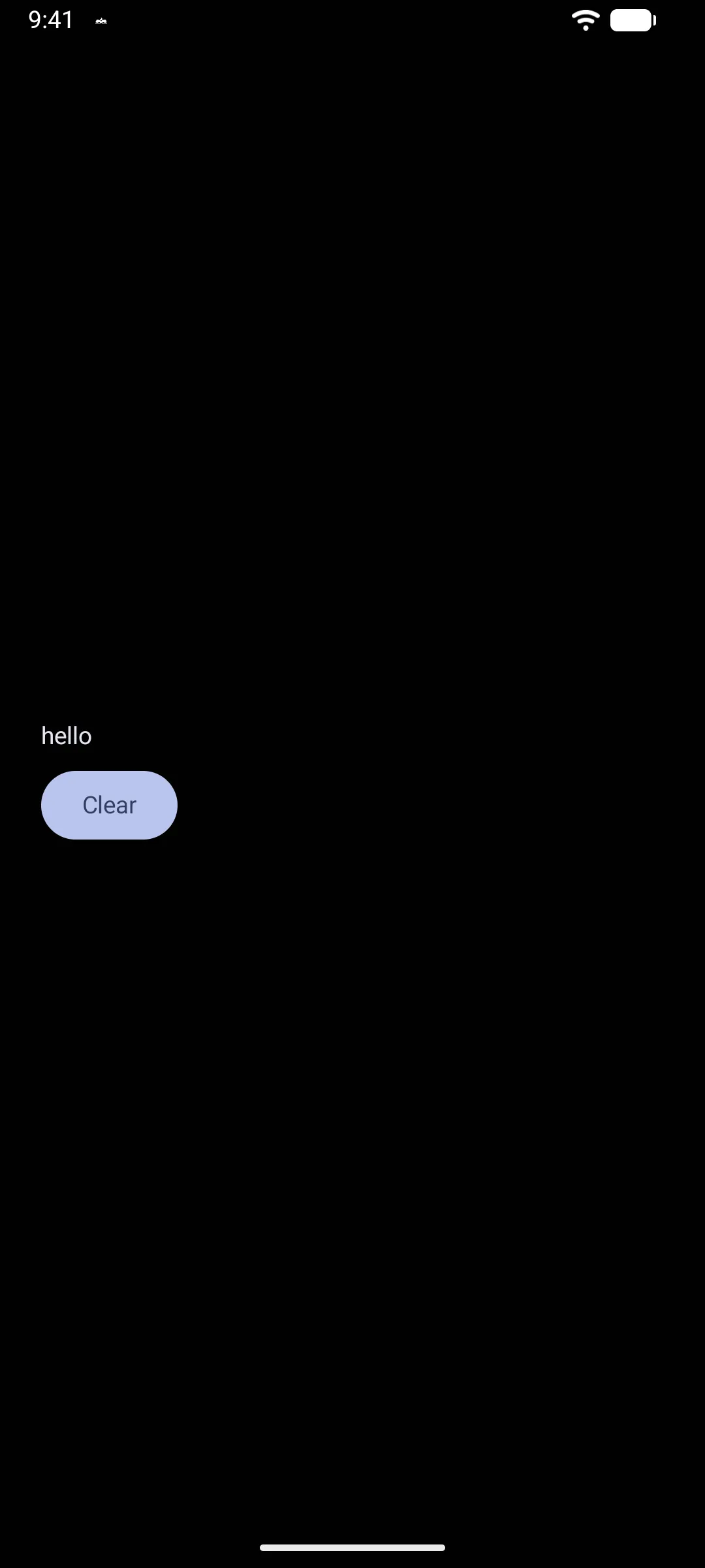 包含 hello 的 Material 3 文本字段，下方有一个清除按钮