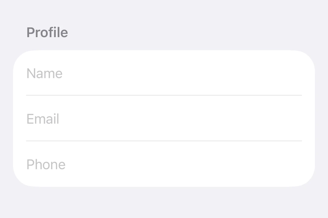 TextField 和 SecureField 位于 Form 中